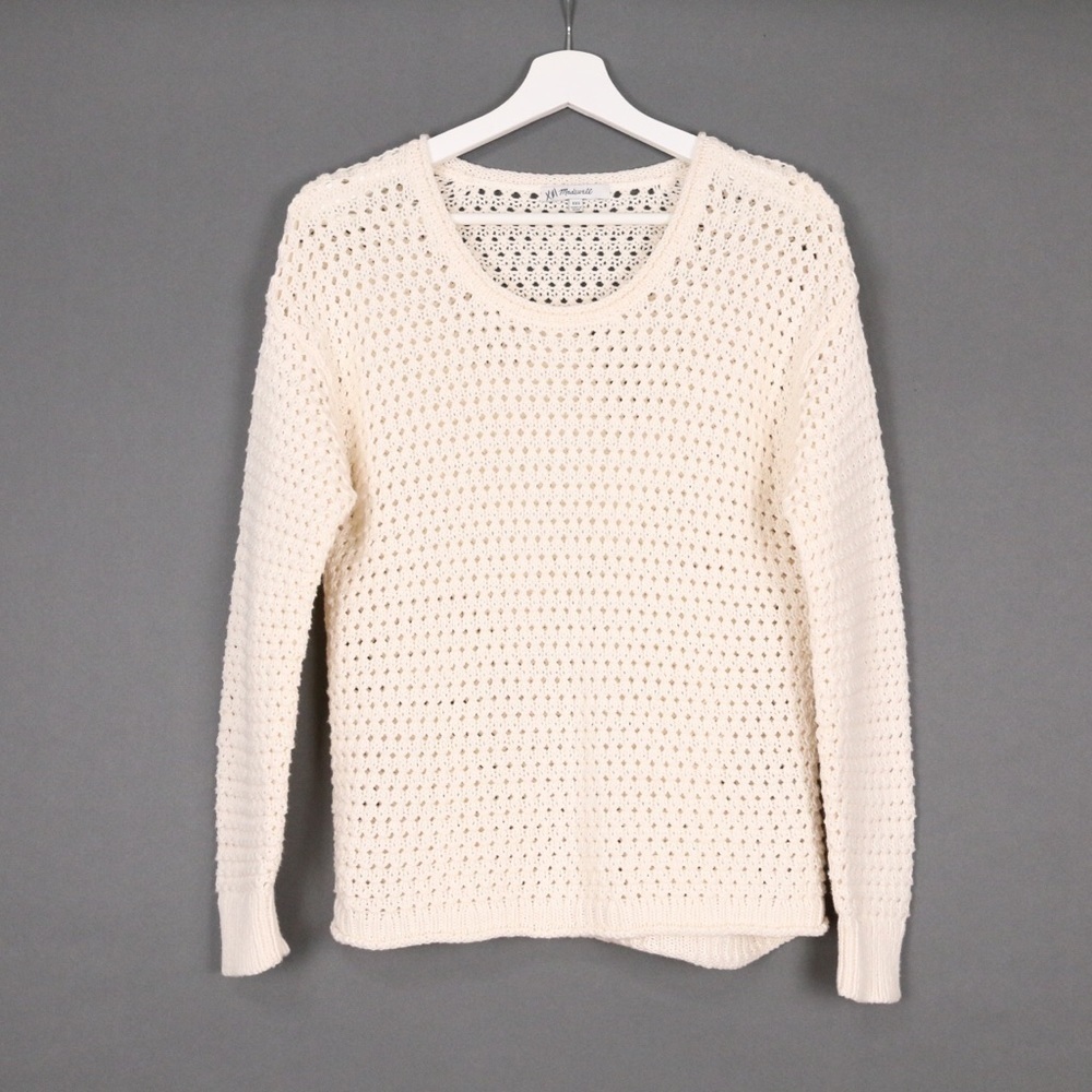 Madewell Open Knit Cream Sweater